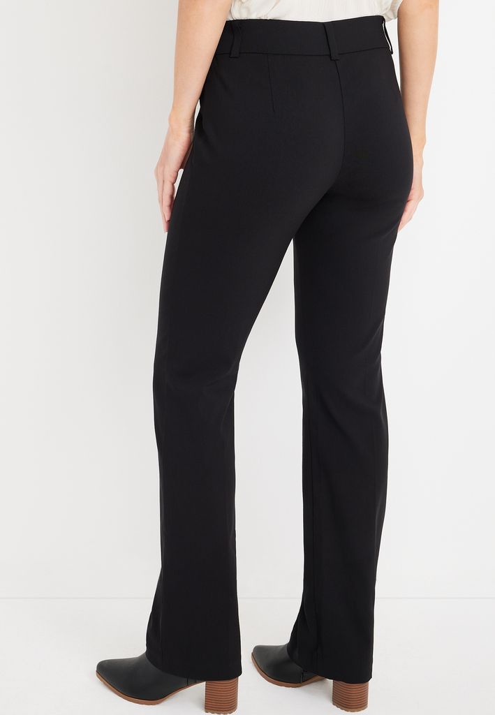 Black Bengaline Mid Rise Bootcut Pant - Image 2