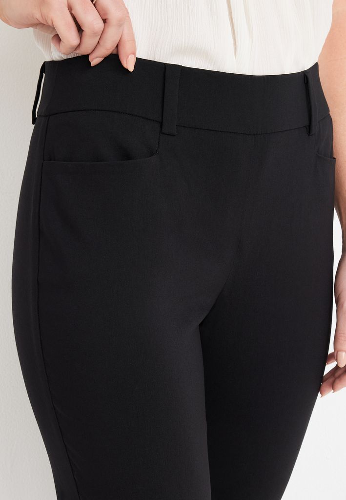 Black Bengaline Mid Rise Bootcut Pant - Image 3