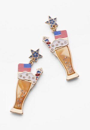 Americana Beer Drop Earrings