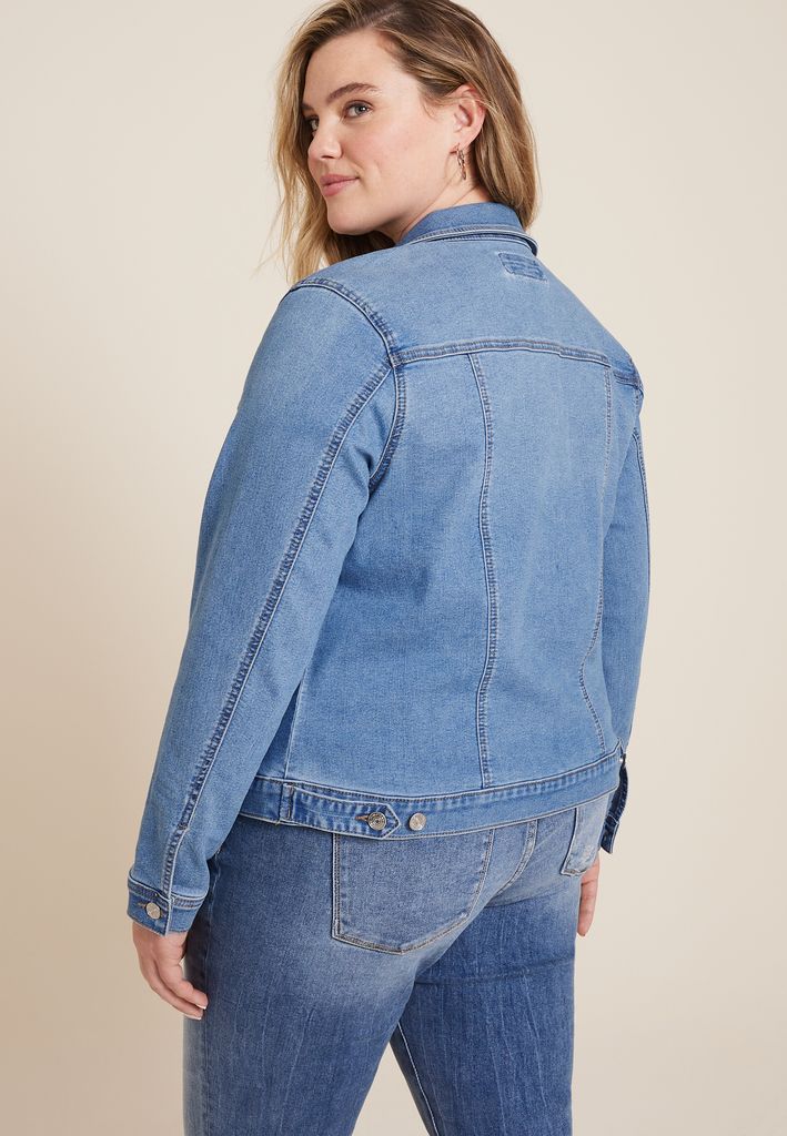 Plus Size Denim Jacket - Image 2