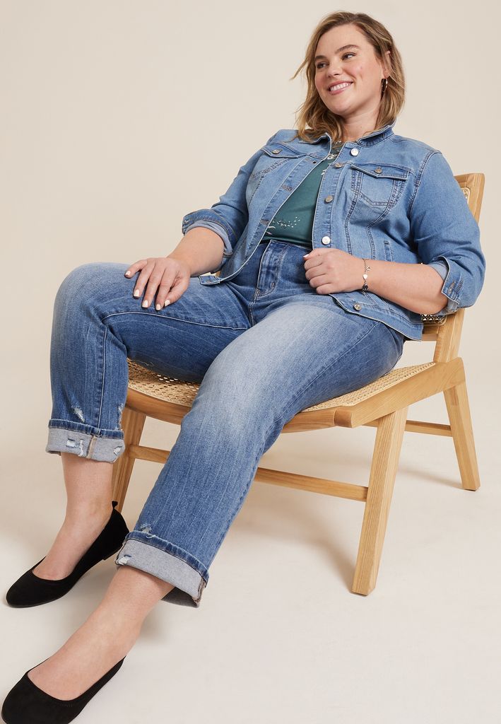 Plus Size Denim Jacket - Image 3