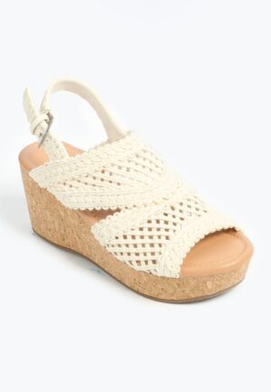 SuperCush Charlotte Crochet Cork Wedge
