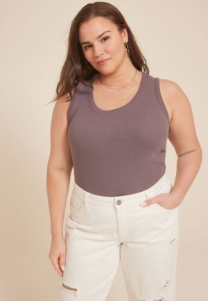 Plus Size 24/7 U Line Tank Top