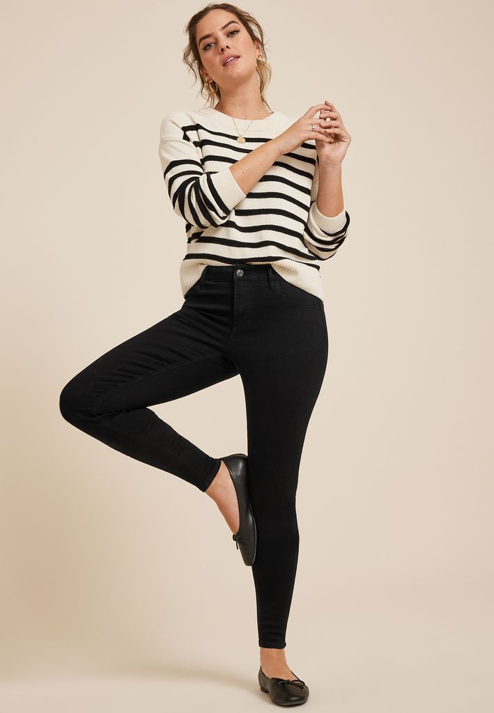 m jeans by maurices™ Black Mid Rise Jegging