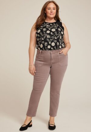 Plus Size m jeans by maurices&trade; Slim Straight Ankle High Rise Jean