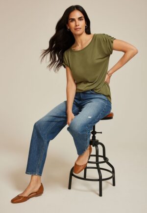 24/7 Fairhaven Ruched Shoulder Tee