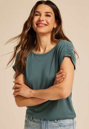 24/7 Fairhaven Ruched Shoulder Tee