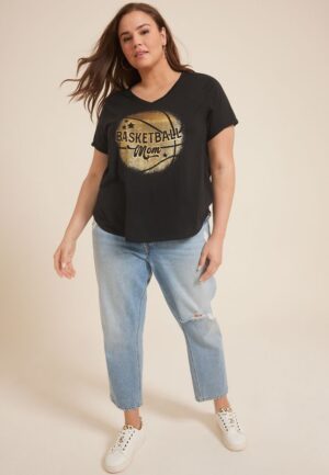 Plus Size Basketball Mom Classic Fit Graphic Tee