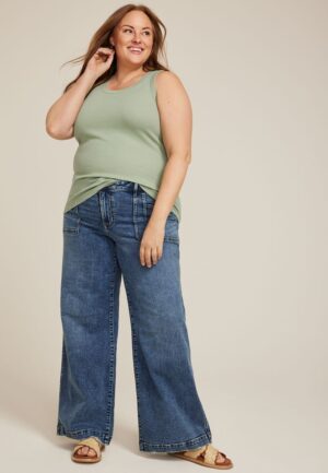 Plus Size 24/7 U Line Tank Top