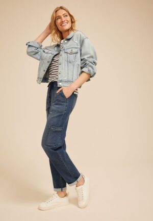 m jeans by maurices&trade; Dark Soft Knit High Rise Ankle Jogger