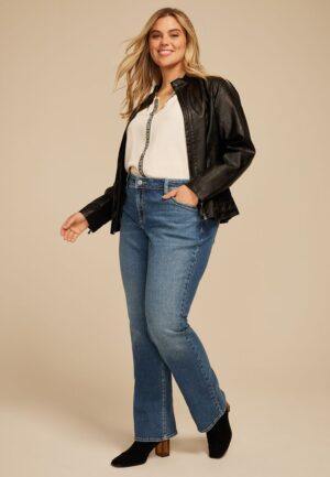 Plus Size Silver Jeans Co.&reg; Elyse Vintage Thick Stitch Mid Rise Bootcut Jean