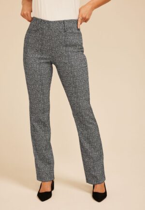 Bengaline Tweed Mid Rise Bootcut Pant