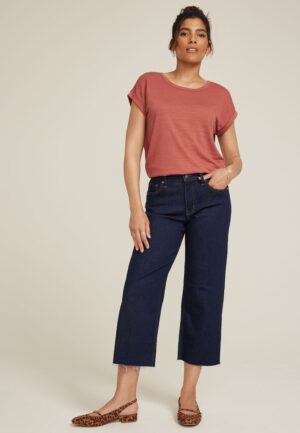 24/7 Clara Textured Short Sleeve Tee