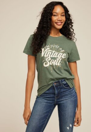 I Am Just A Vintage Soul Relaxed Fit Graphic Tee