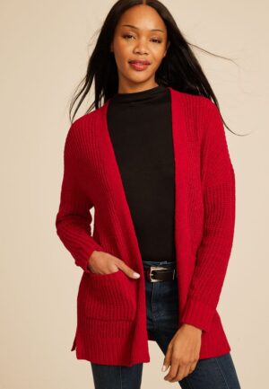 Chenille Open Front Cardigan