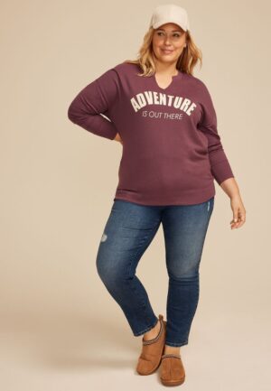 Plus Size Adventure Relaxed Fit Sweatshirt