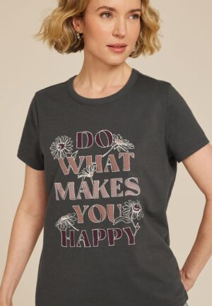 Do What Makes You Happy Classic Fit Graphic Tee