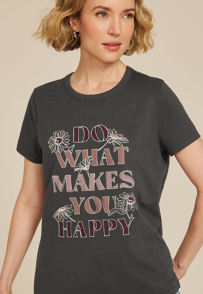 Do What Makes You Happy Classic Fit Graphic Tee