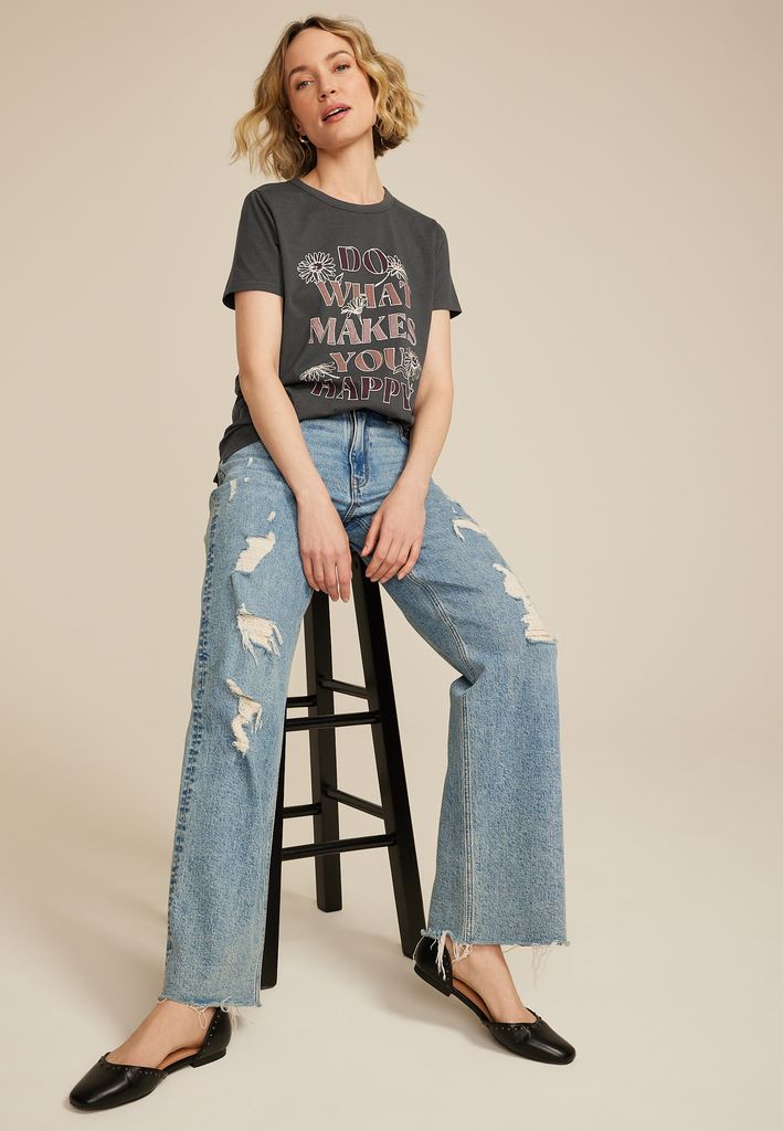 Do What Makes You Happy Classic Fit Graphic Tee - Image 3