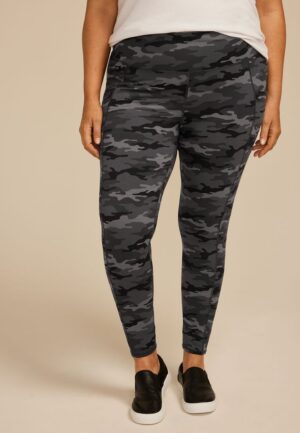 Plus Size Camo High Rise Pocket Luxe Legging