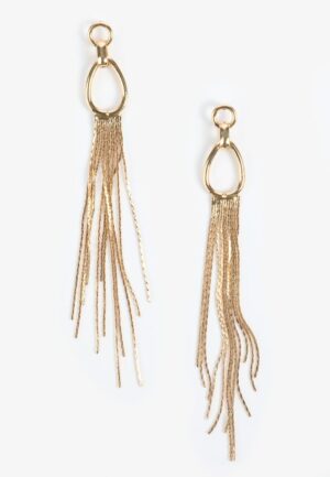 Gold Tassel Drop Earrings