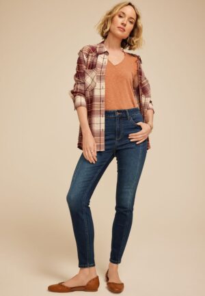 m jeans by maurices&trade; Dark High Rise Side Seam Jegging