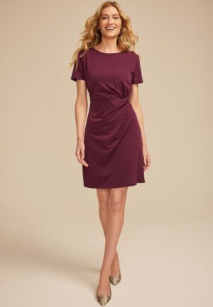 24/7 Side Knot Short Sleeve Mini Dress