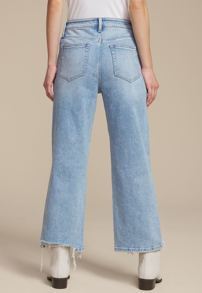 Flying Monkey™ High Rise Frayed Hem Ankle Straight Jean - Image 2