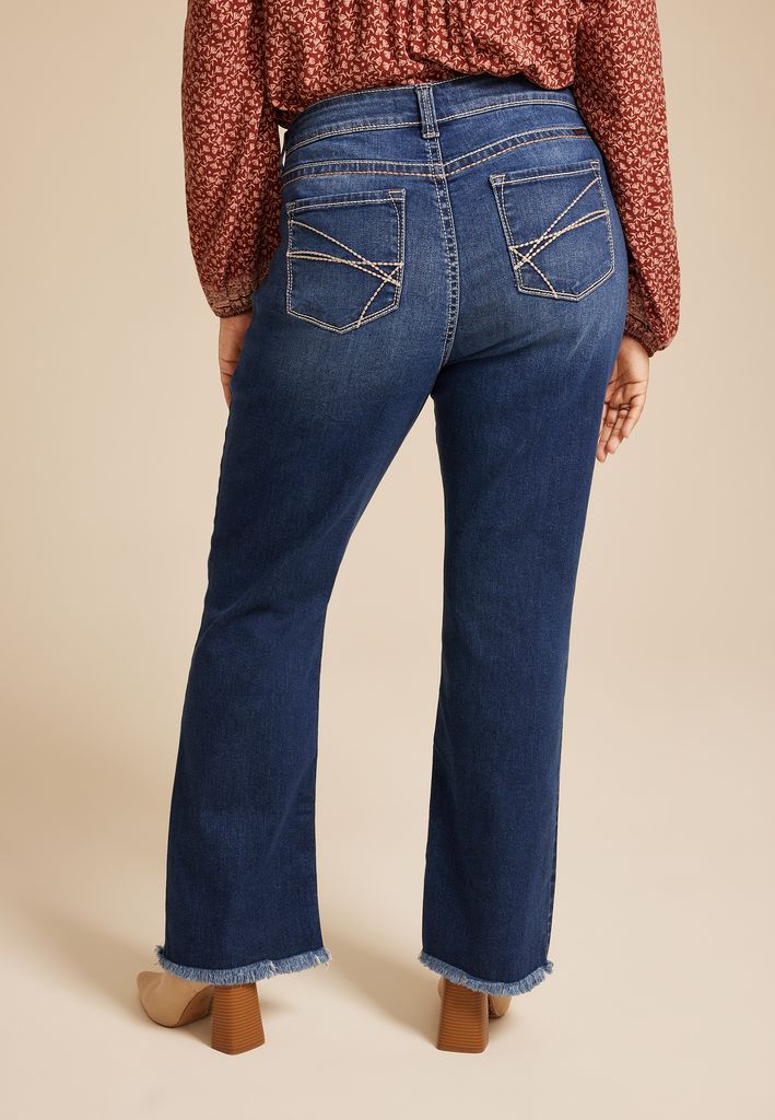 Plus Size KanCan™ Curvy Mid Rise Frayed Hem Bootcut Jean - Image 2