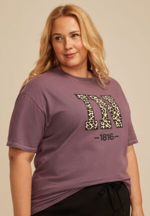 Plus Size Leopard State Relaxed Graphic Tee