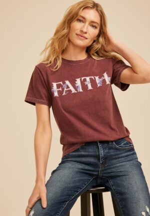 Floral Faith Relaxed Graphic Tee