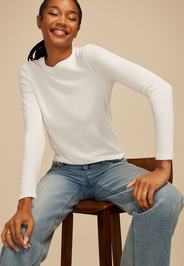 24/7 Ada Ribbed Long Sleeve Tee