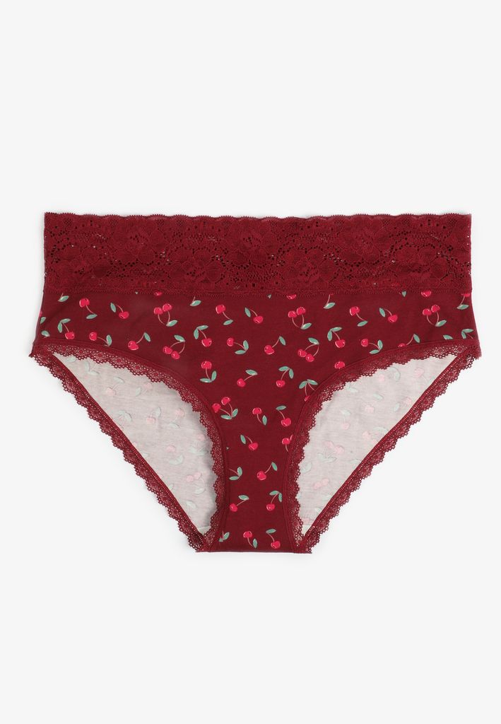 Simply Comfy Cotton Cherry Print Hipster Panty