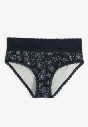 Simply Comfy Cotton Floral Print Hipster Panty