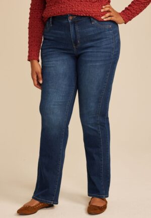 Plus Size Everflex&trade; Dark High Rise Side Seam Slim Boot