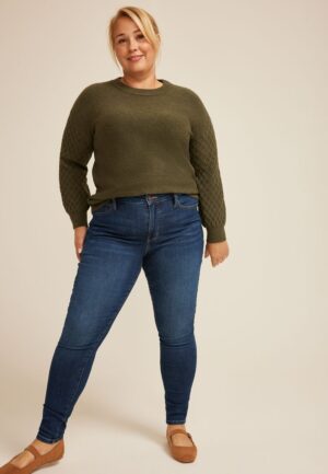 Plus Size Everflex&trade; Dark High Rise Super Skinny Jean