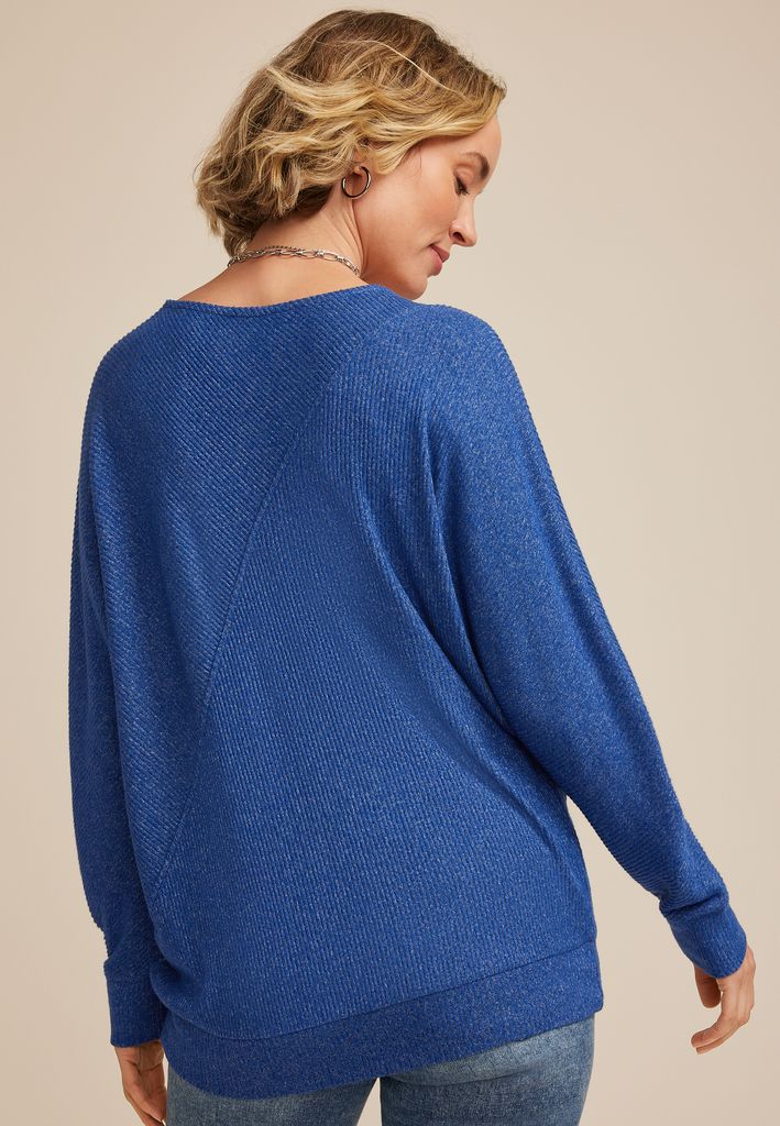 24/7 Dakota Diagonal Seam Long Sleeve Tee - Image 2