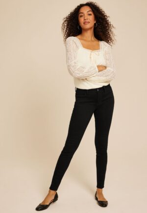 Black Mid Rise Jegging