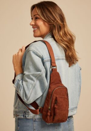 Corduroy Sling Bag
