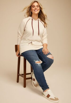 Plus Size Homeward Whipstitch Hoodie