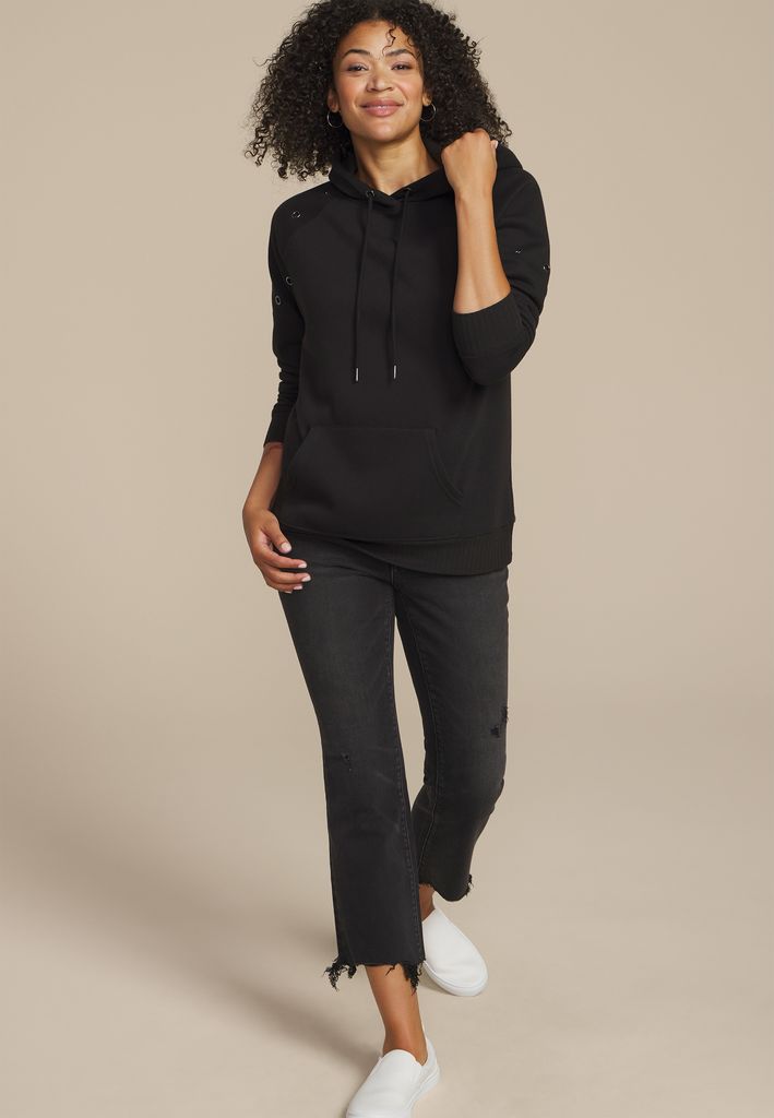 Grommet Trim Accent Hoodie - Image 3
