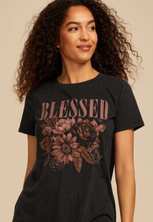 Blessed Floral Classic Fit Graphic Tee