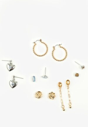 6 Pack Mixed Metal Earring Set