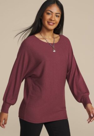24/7 Dakota Horizontal Ribbed Dolman