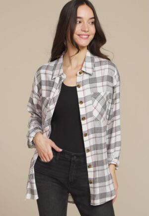 Plaid Boyfriend Button Down Shirt