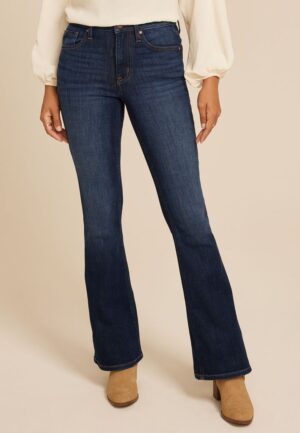 edgely&trade; Dark High Rise Flare Jean