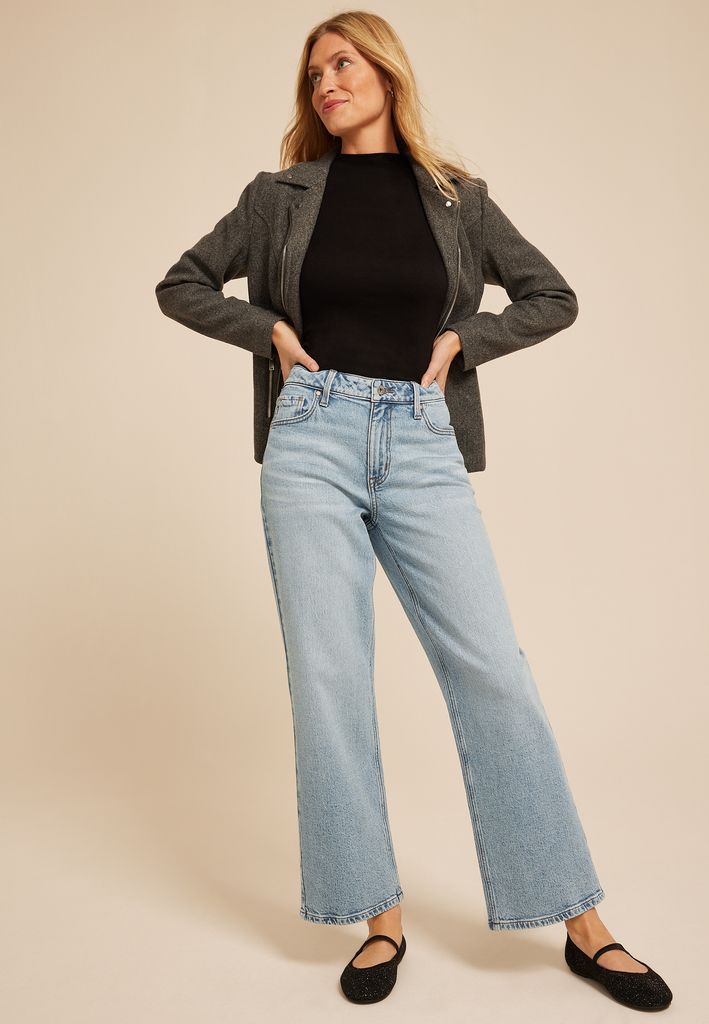 edgely™ Adjustable Waist High Rise Wide Leg Jean - Image 3