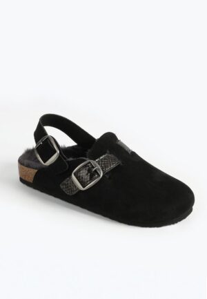 SuperCush Chloe Faux Fur Lined Slingback Footbed Clog
