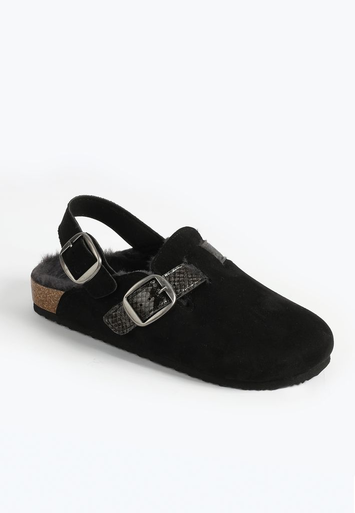 SuperCush Chloe Faux Fur Lined Slingback Footbed Clog