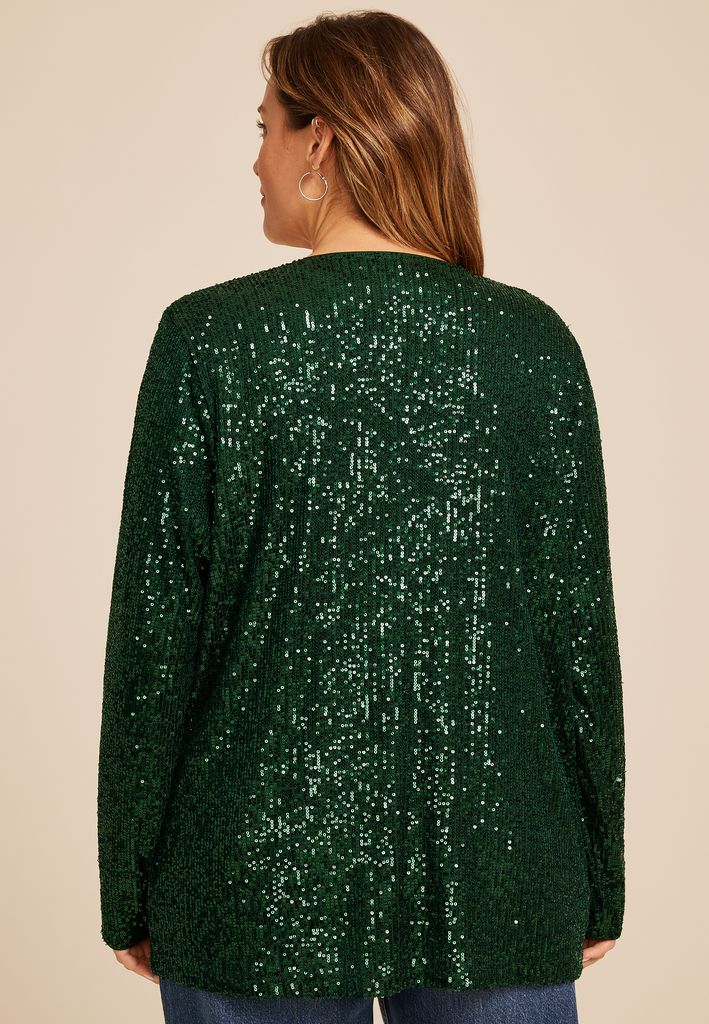 Plus Size Studio Y Sequin Cardigan - Image 2